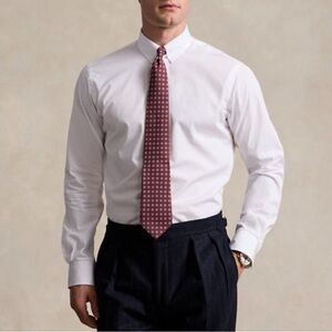 Lauren Ralph Lauren Stretch Slim Fit Dress Shirts in White, 18-18.5 (34/35) 2XL